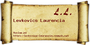 Levkovics Laurencia névjegykártya