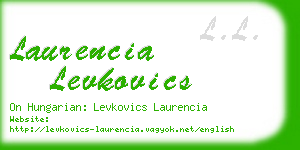 laurencia levkovics business card